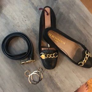 Claudia Ciuti Black loafers.